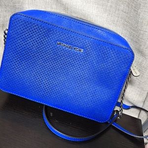 Michael Kors Jet Set Crossbody Purse in Grecian Blue